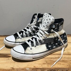 Converse Chuck Taylor All Star High Top Hacked Patterns Size 9 A59